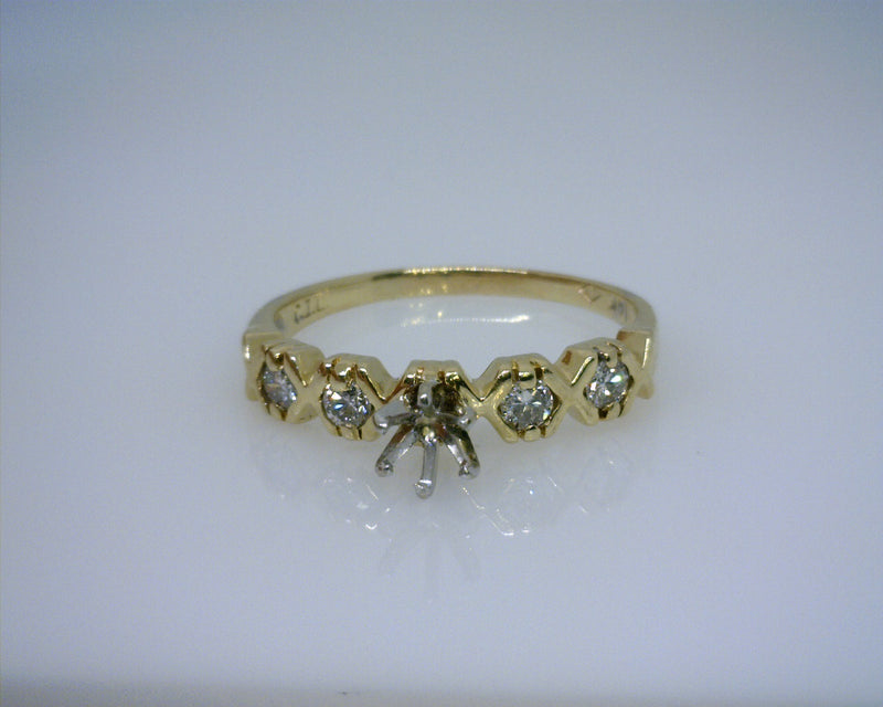 14K YELLOW GOLD DIAMOND MOUNTING