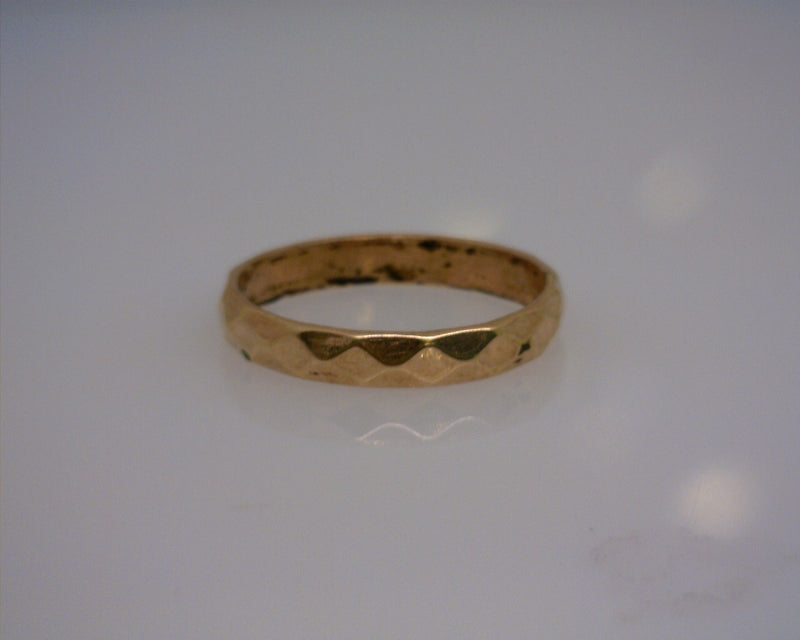 Estate Children's 14K Rose Gold Diamond Cut Band Size 1.25