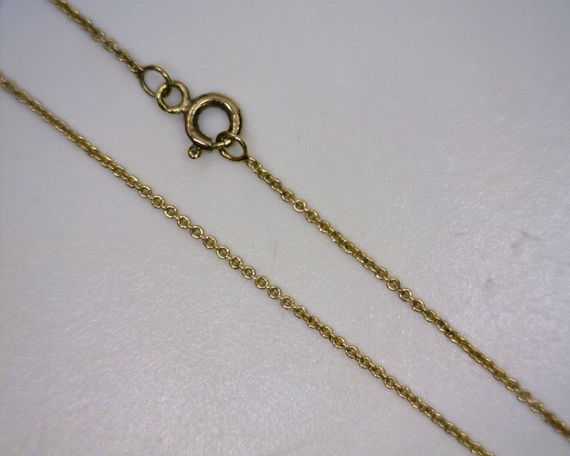 Sterling Silver Gold Plated Cable Chain 18