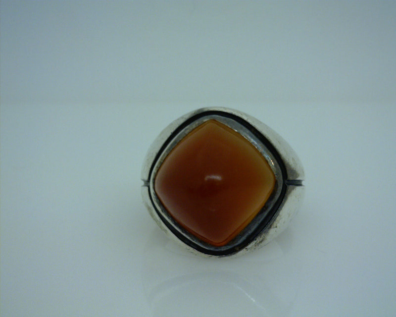 Estate Sterling Silver Carnelian Ring Size 4