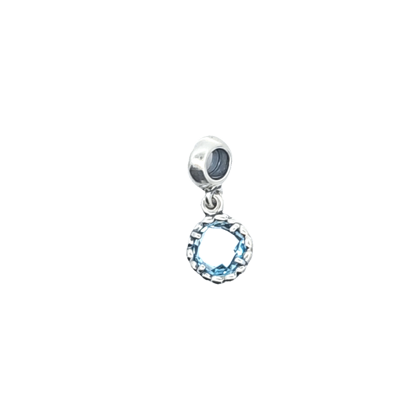 Sterling Silver Blue Topaz Pandora Pendant