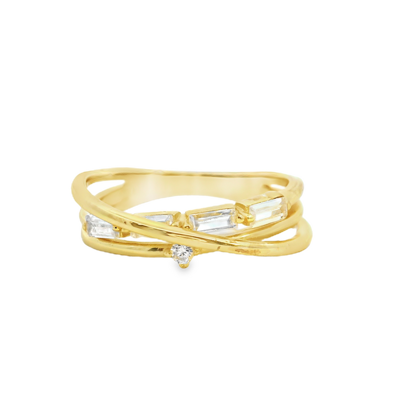 Gold Plated CZ Ring