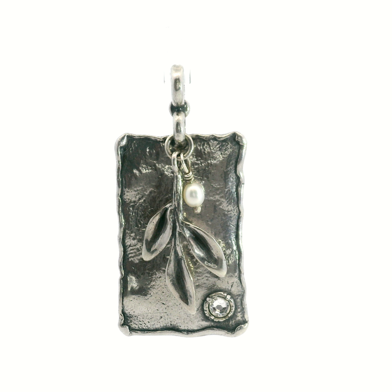 Sterling Sliver Silpada Leaf Sprig Pendant