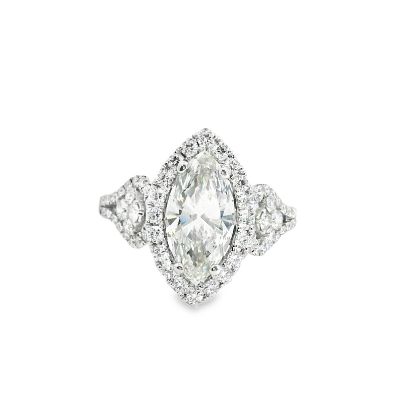 18K WG MARQUIS RING