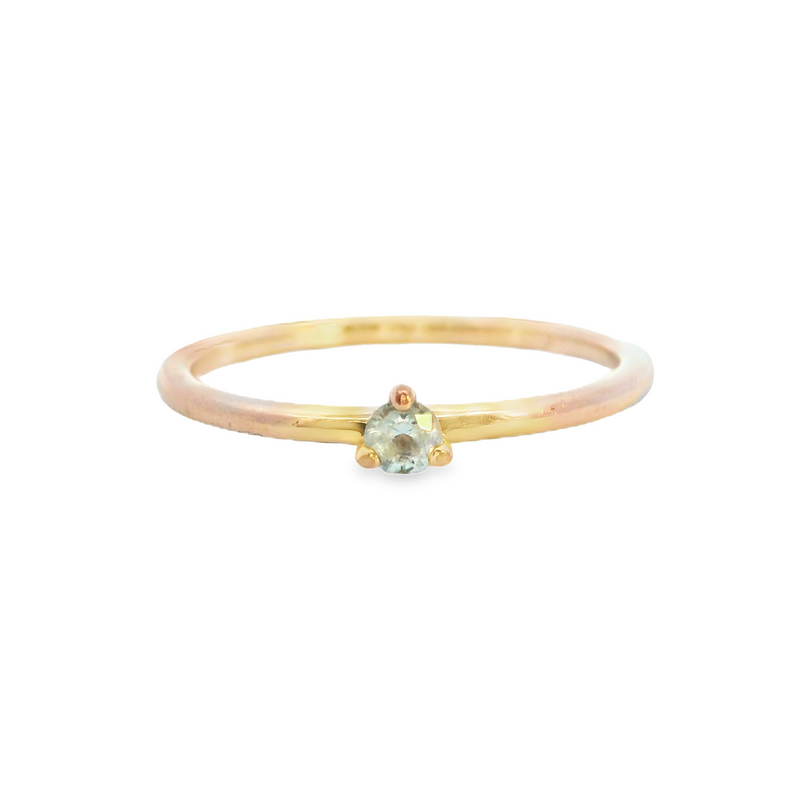 Pandora Rose Gold Plated SS Blue Stone Ring