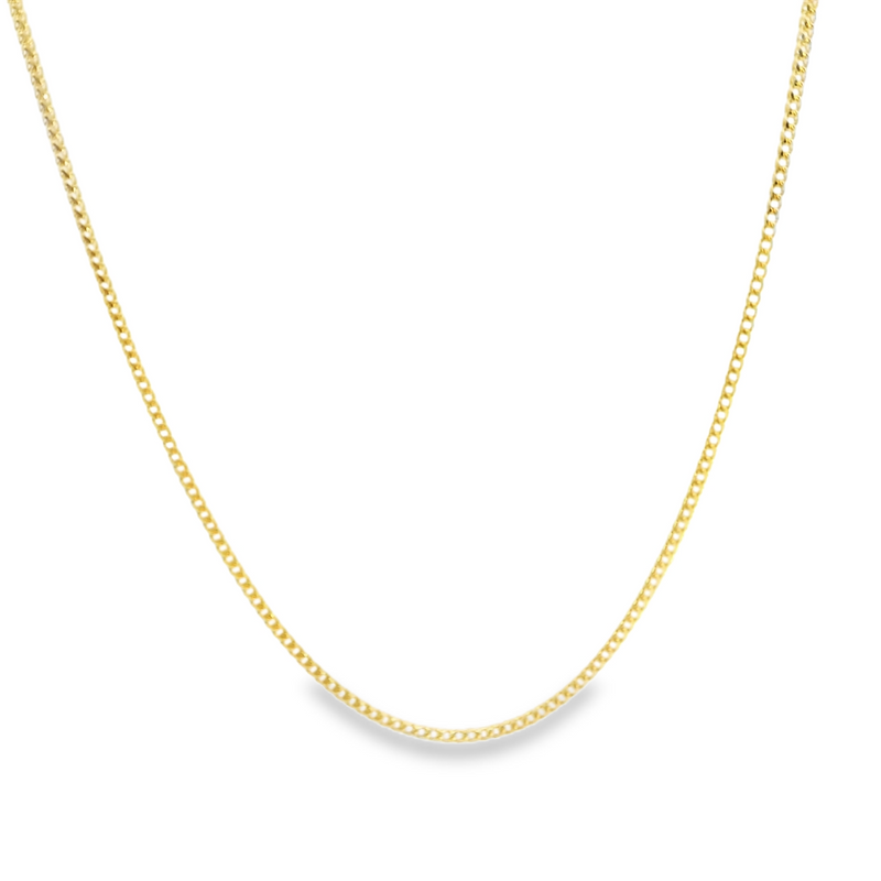 10K YG Diamond Cut Wheat Chain 16