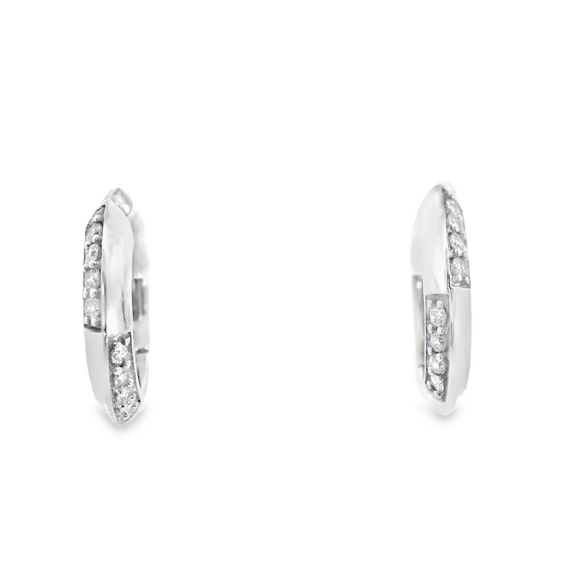 10K WG Diamond Hoop Earrings