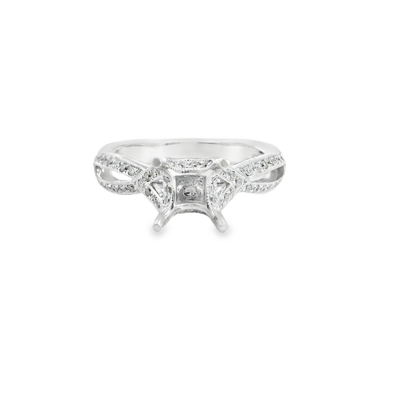 14K WG DIAMOND TWIST MOUNT