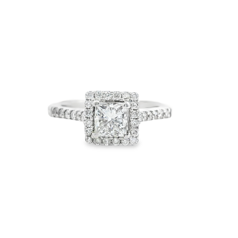 14K WG PRINCESS RING
