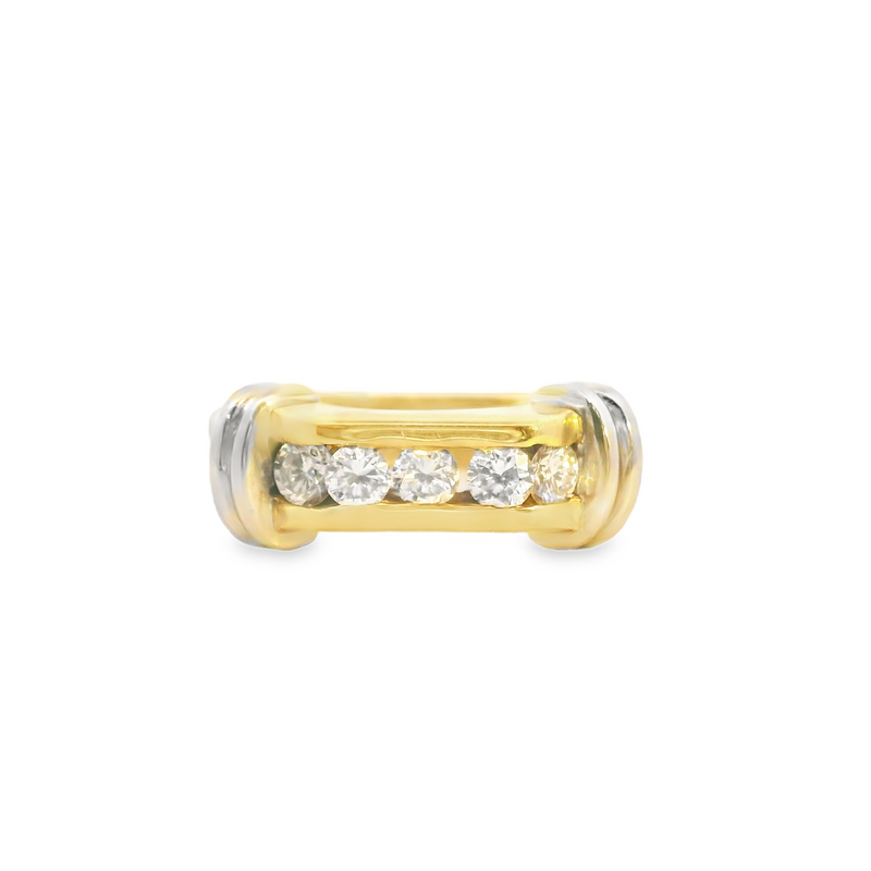 18K & PLATINUM DIAMOND BAND