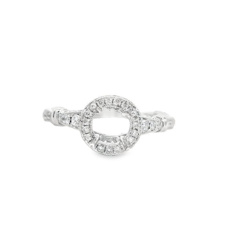 14K WG HALO RING
