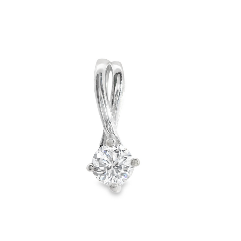 10K WG CZ Pendant
