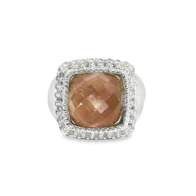 Sterling Silver Elle Quartz & Diamond Ring