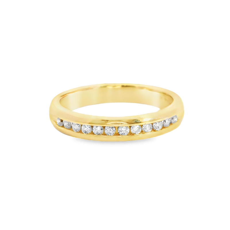 14K YG Channel Set Diamond Band