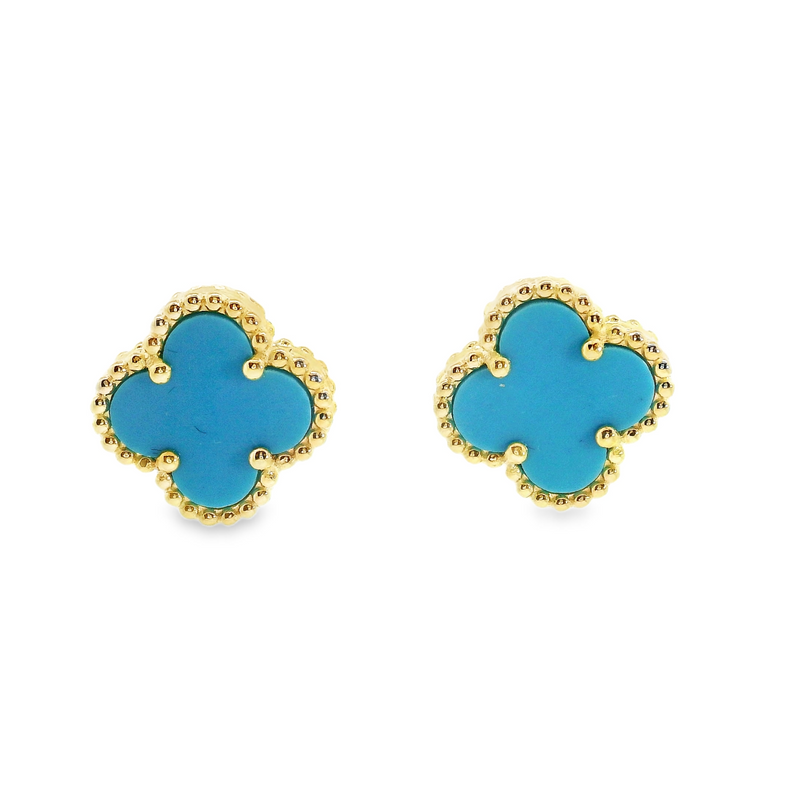 Gold Plated Truquoise Earrings
