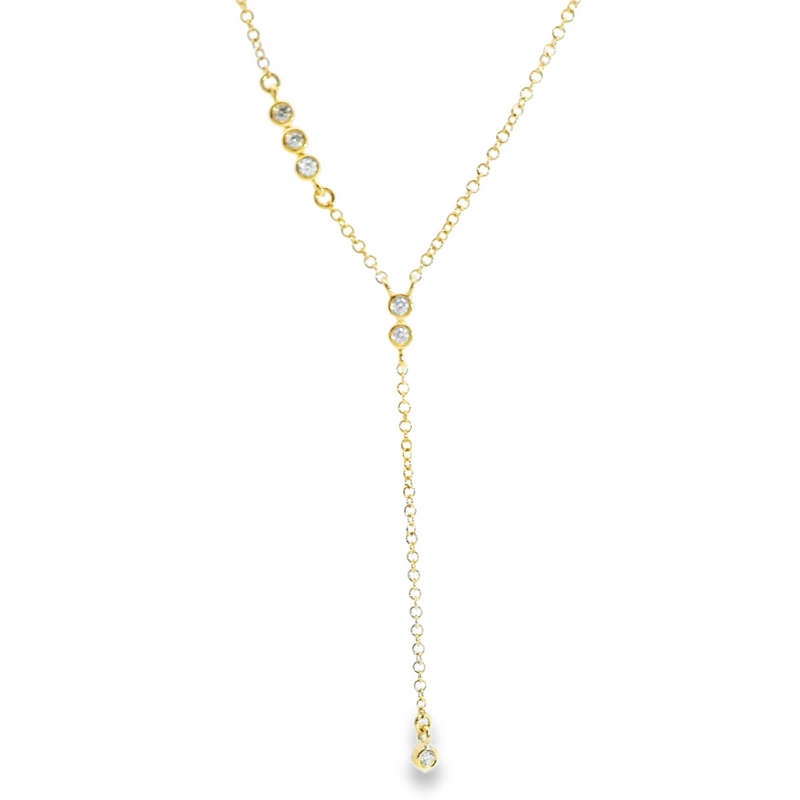 14K Yellow Gold Diamond Necklace