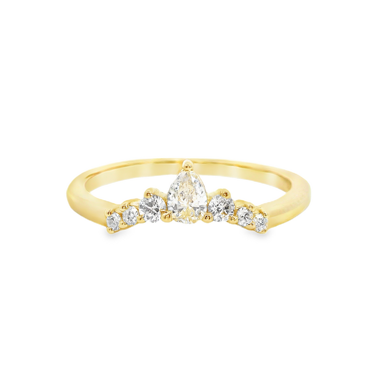 14K YG Diamond Band