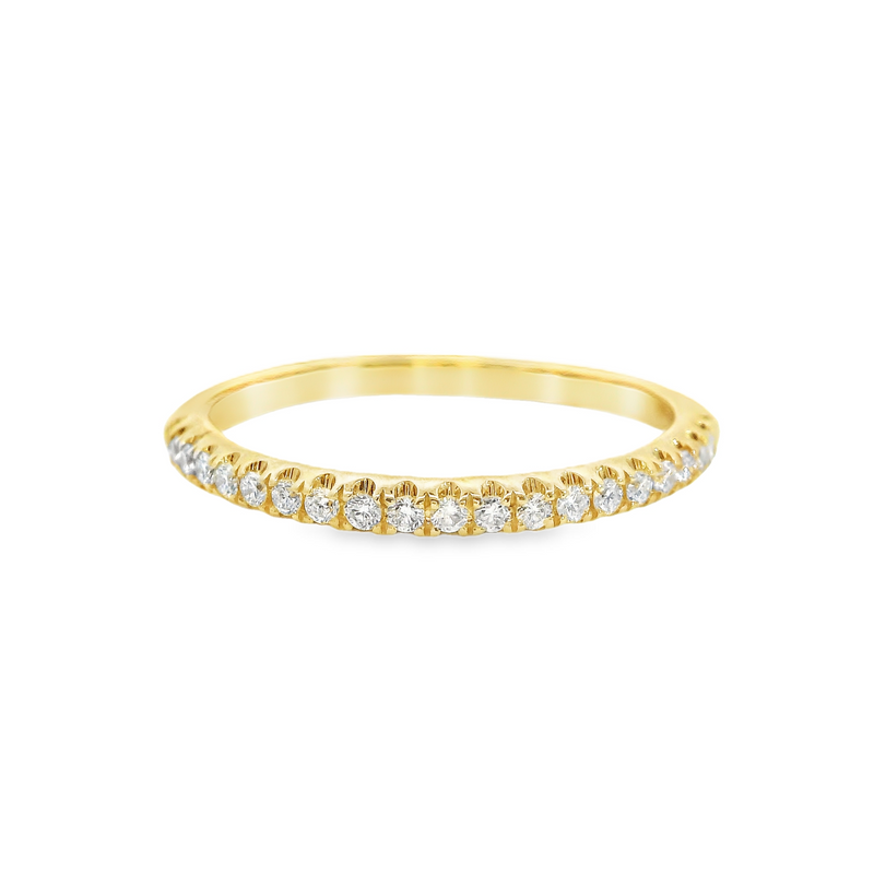 14K YG Diamond Band