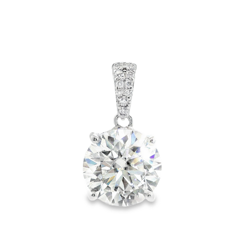 Sterling Silver Moissonite Pendant
