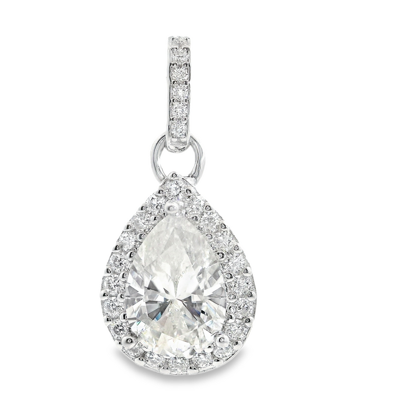 Sterling Silver Moissonite Pendant