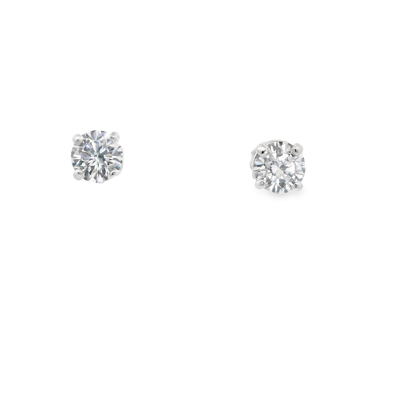 14K WG Diamond Studs 0.80 CT TW