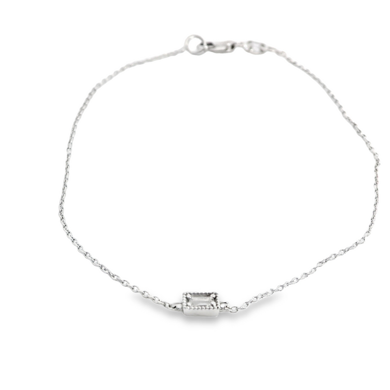 14K WG Paperclip Link Diamond Bracelet