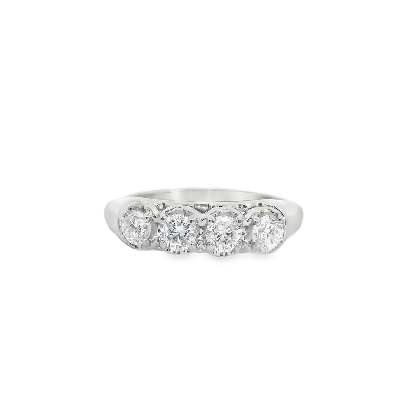 14K WG 4 Stone Diamond Band