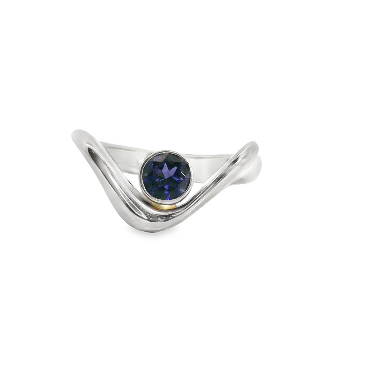 14K WG Iolite Ring