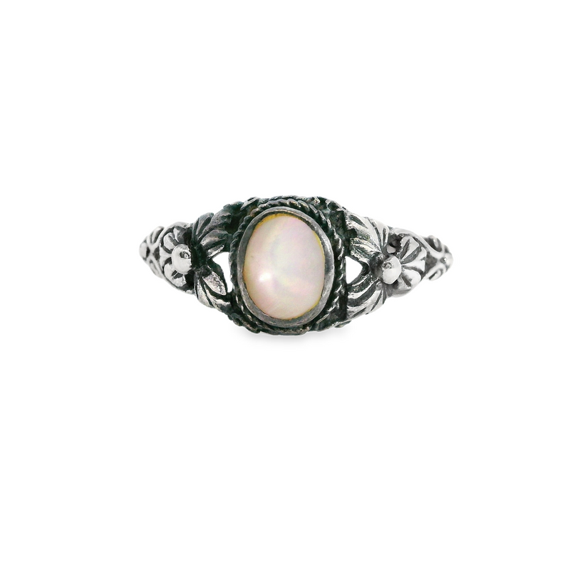 Sterling Silver Mother of Pearl Ring