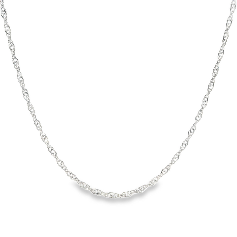 Sterling Silver Loose Rope Chain 20