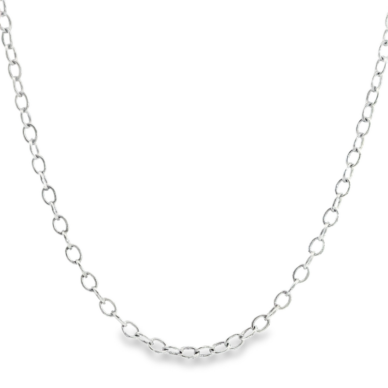Sterling Silver Cable Link Chain 18