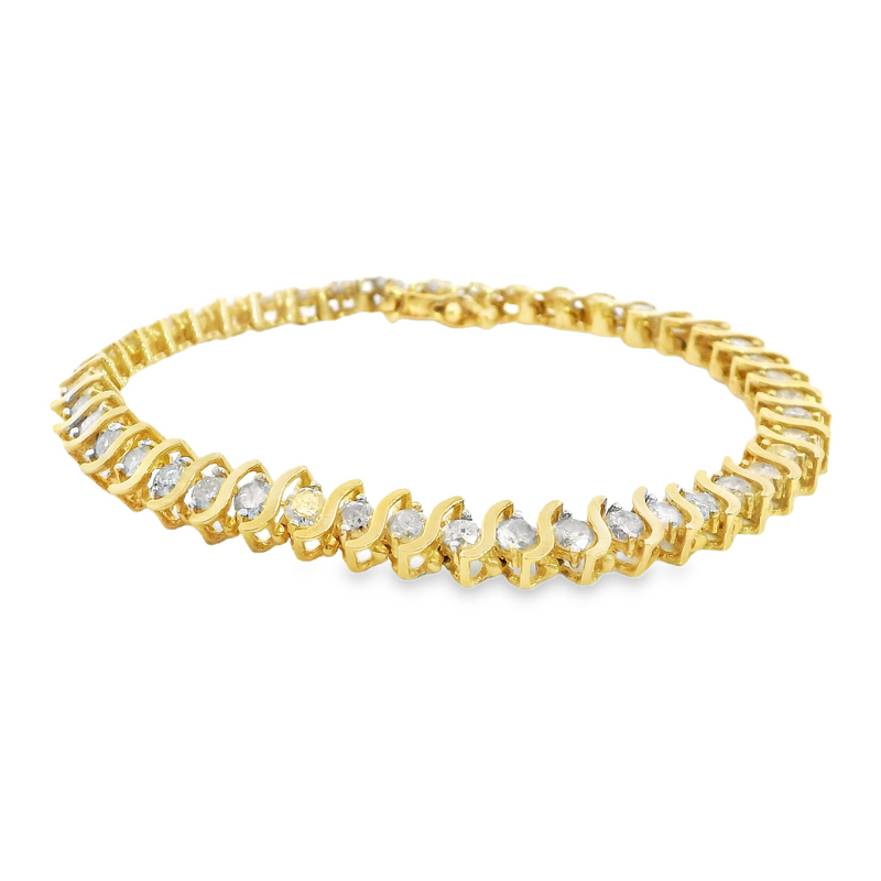 14K YG Diamond Tennis Bracelet