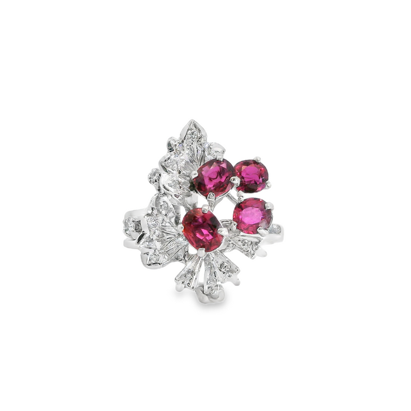 18K WG Ruby & Diamond Ring