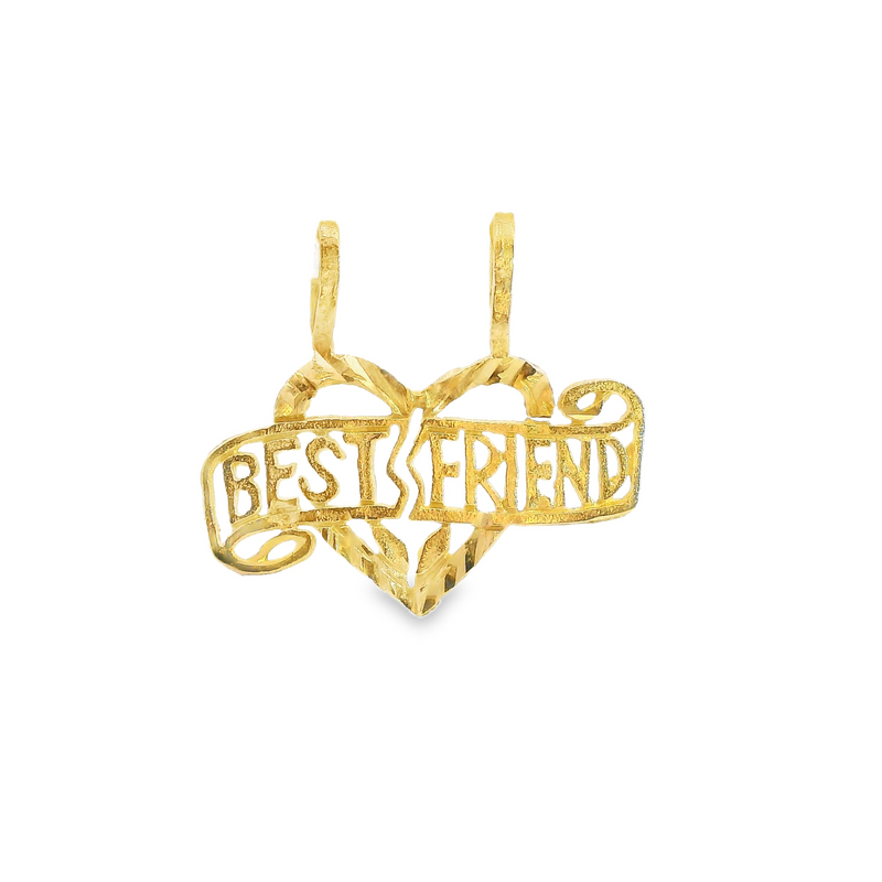 14K YG Best Friend Break Apart Charms