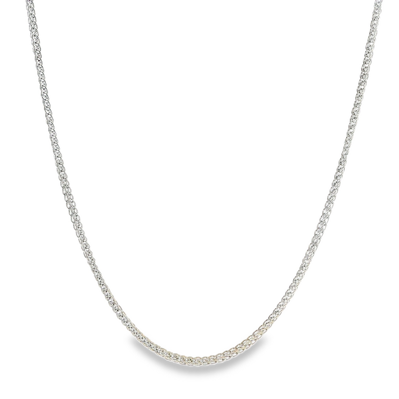 18K WG Wheat Chain 16-18
