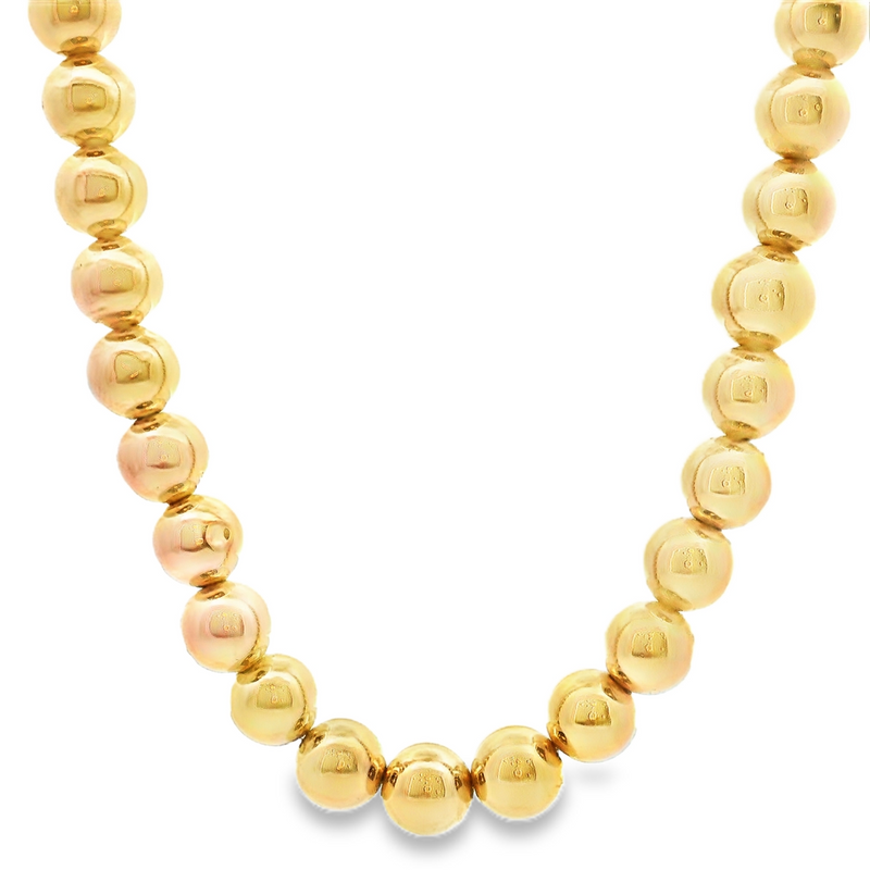 18K YG Beaded Chain 16