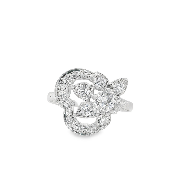 Vintage Platinum & Diamond Ring