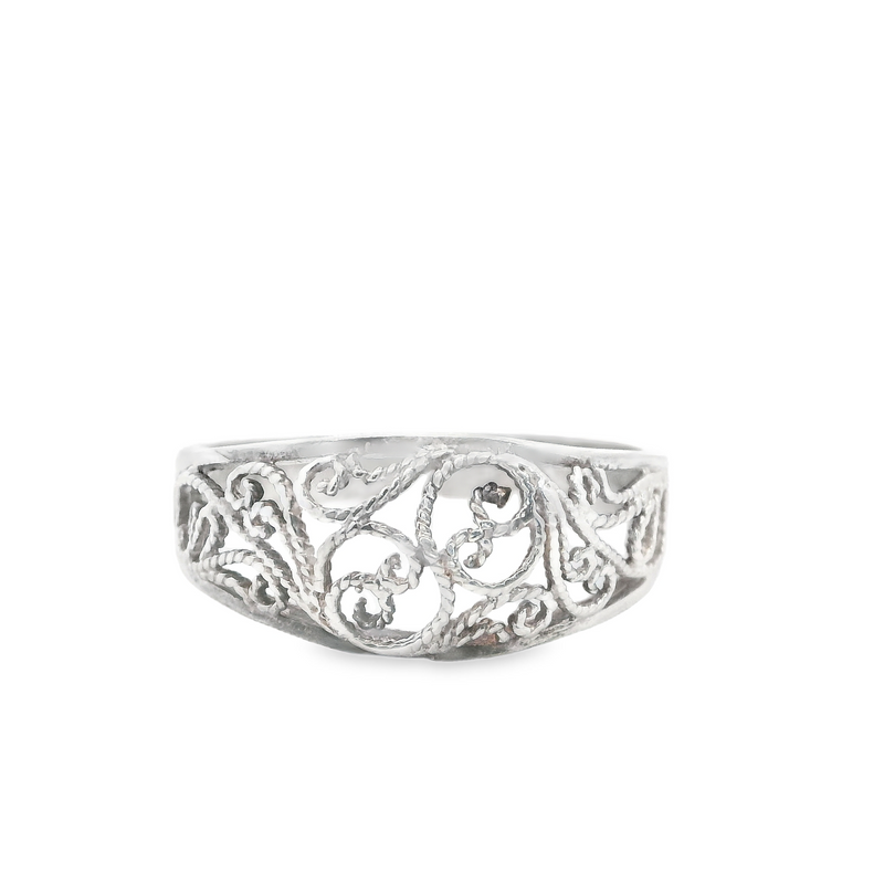 Sterling Silver Scroll Style Band