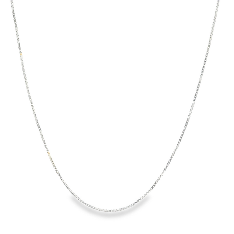 Sterling Silver Diamond Cut Box Chain