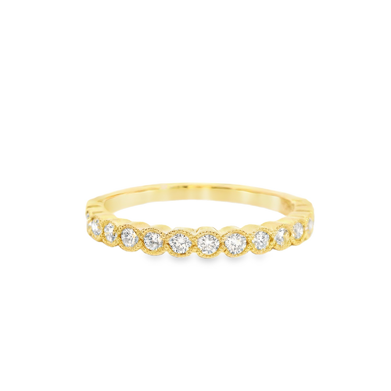 14K YG Diamond Band