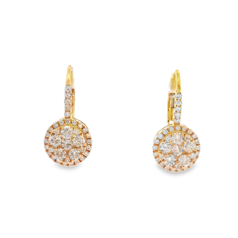 14K YG Diamond Earrings