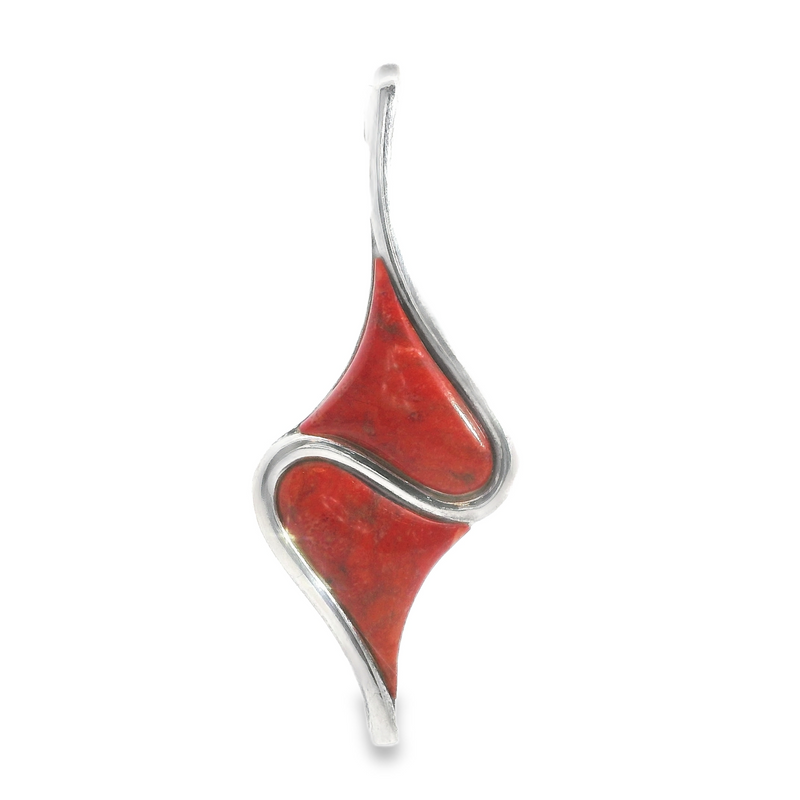 Sterling Silver Coral Pendant