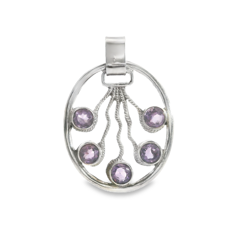 Sterling Silver Amethyst Pendant
