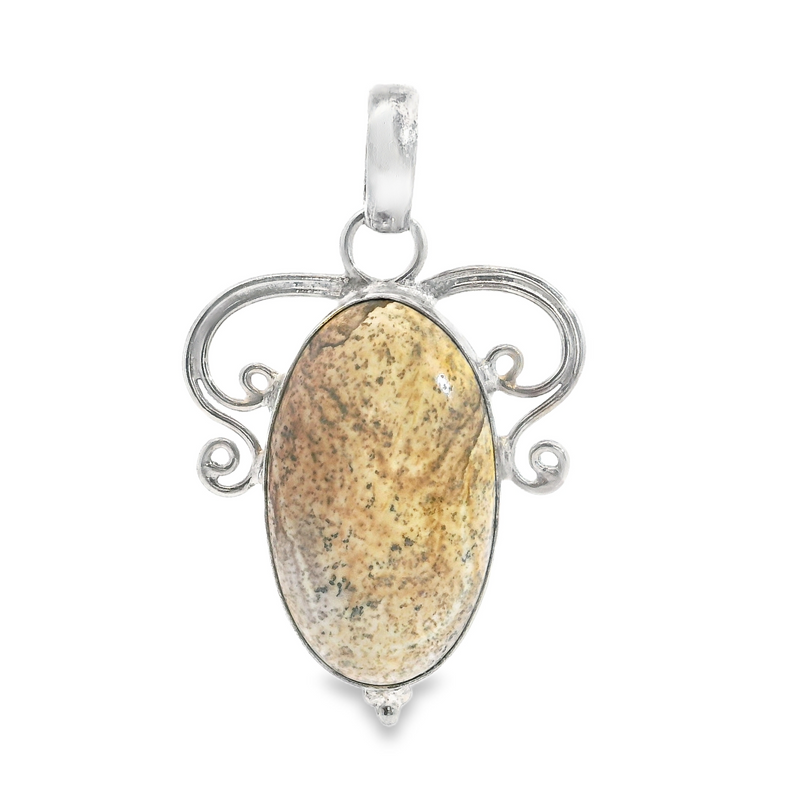 Sterling Silver Jasper Pendant