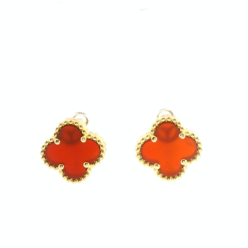 Gold Plated Sterling Silver Carnelian Earrings