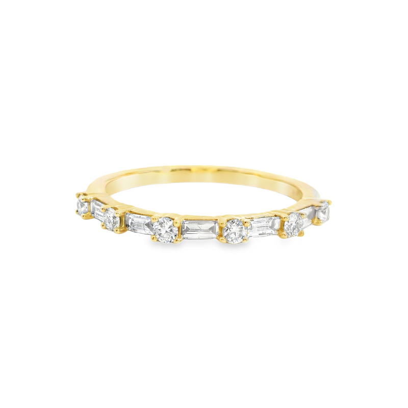 14K WG Diamond Curved Band