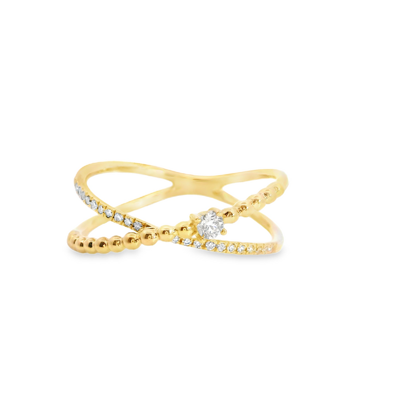 14K YG DIAMOND RING