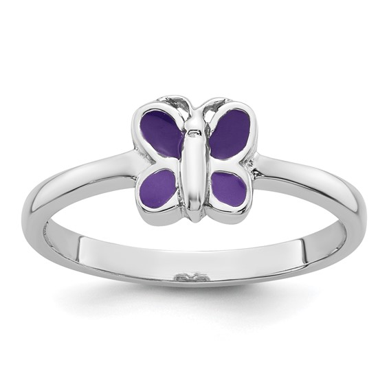 Sterling Butterfly Children's Ring