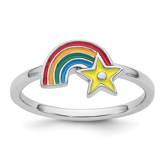 Sterling Rainbow Children's Ring