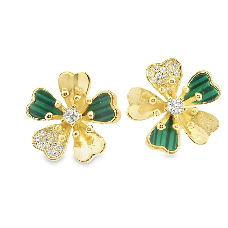 Gold Plated Gemstone Earrings